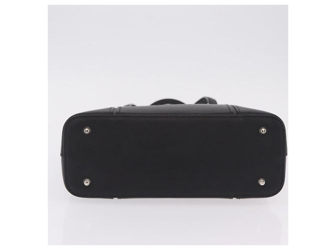 Borsa a mano BURBERRY in pelle nera argento Auth 206782A Nero - vista 5