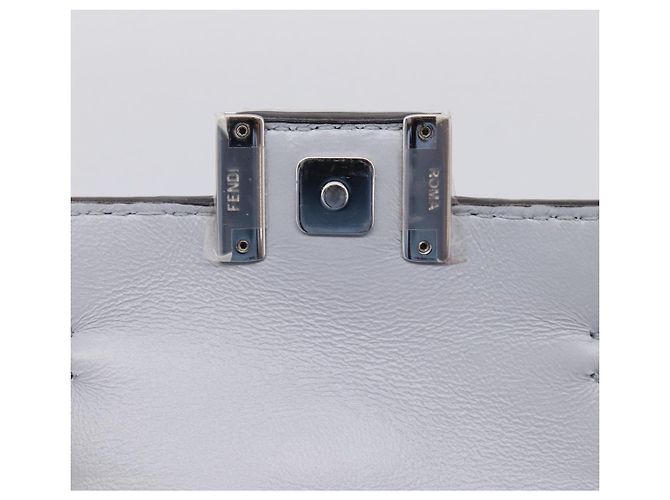 FENDI x FRGMT x POKEMON Nanobucket Chain Mini Dragon Leather Blue Auth 167751SM Argento Blu chiaro - vista 9
