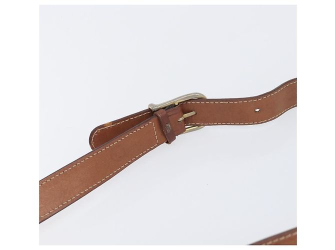 Céline Bolsa de Ombro CELINE Macadam Canvas PVC Leather Brown Gold Auth 207469 Marrom Dourado - vista 15