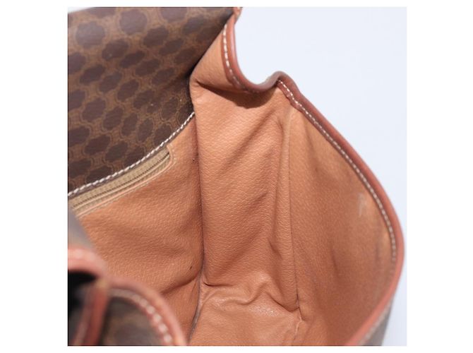 Céline Bolsa de Ombro CELINE Macadam Canvas PVC Leather Brown Gold Auth 207469 Marrom Dourado - vista 21