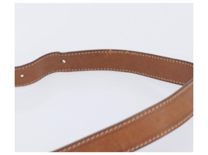 Céline Bolsa de Ombro CELINE Macadam Canvas PVC Leather Brown Gold Auth 207469 Marrom Dourado - vista 8