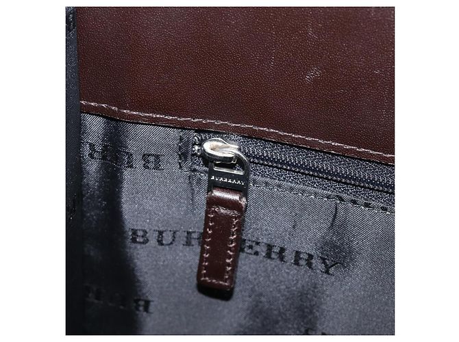 Sac à main BURBERRY Nova Check Canvas Beige Silver Auth 206837A Argenté - vue 19