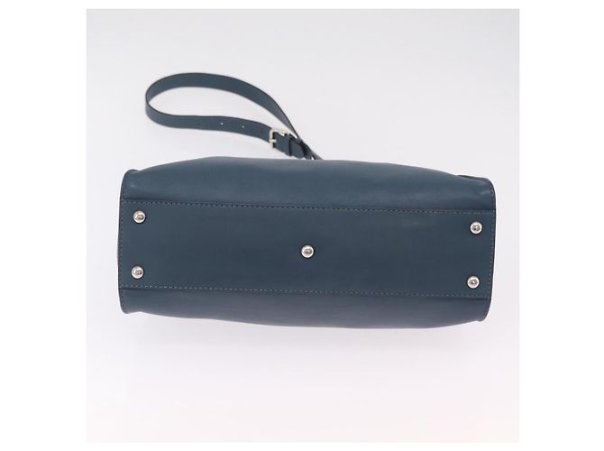 Borsa a mano FENDI Peek A Boo in pelle 2way Blu Argento 8BN290 Auth ka6482V - vista 5