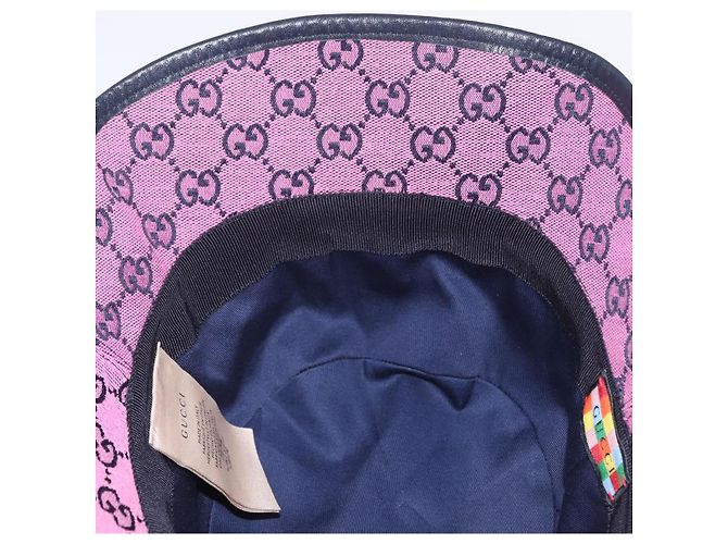 GUCCI GG Canvas Bucket Hat Pink Silver 656573 Auth BA16212V Silber - Ansicht 10