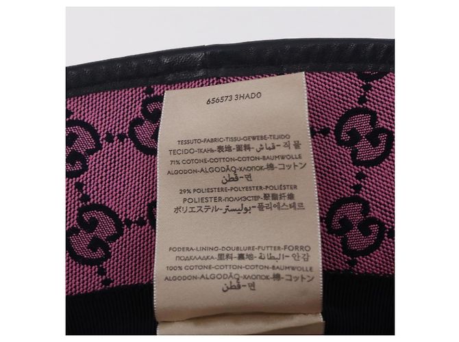 GUCCI GG Canvas Bucket Hat Pink Silver 656573 Auth BA16212V Silber - Ansicht 12