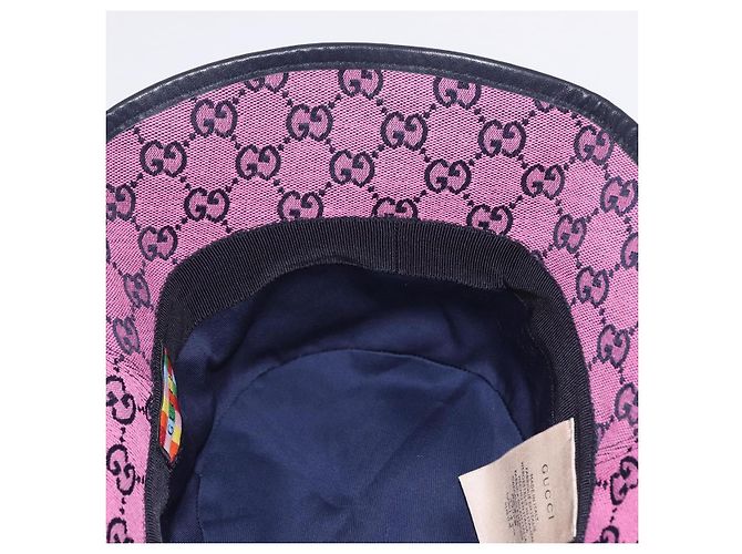 GUCCI GG Canvas Bucket Hat Pink Silver 656573 Auth BA16212V Silber - Ansicht 14
