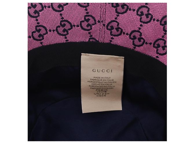 GUCCI GG Canvas Bucket Hat Pink Silver 656573 Auth BA16212V Silber - Ansicht 8