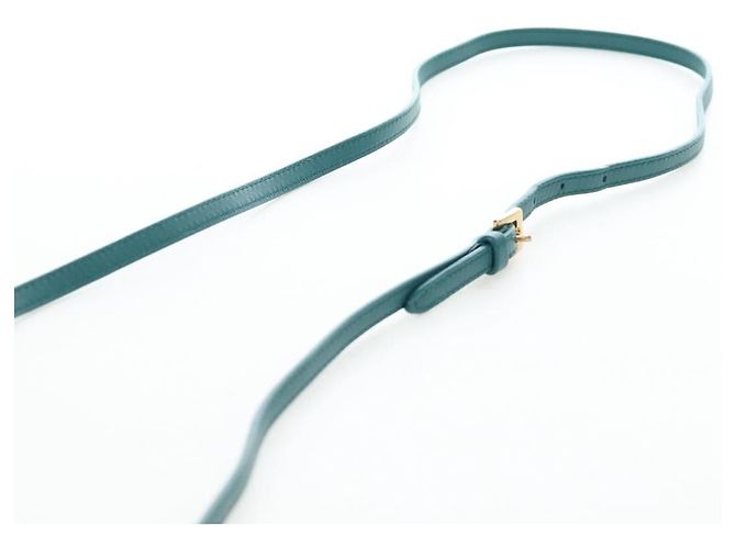 Miu Miu Matelasse Wonder Mini Shoulder Pouch Leather 2way Green Auth 206358SAM Dourado Verde - vista 14
