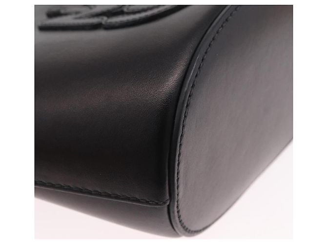Bolso de mano Miu Miu con asa de bambú en cuero 2way Negro Oro Auth 206928M Dorado - vista 15