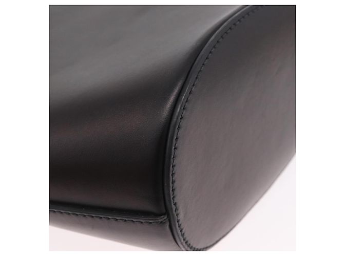 Bolso de mano Miu Miu con asa de bambú en cuero 2way Negro Oro Auth 206928M Dorado - vista 17