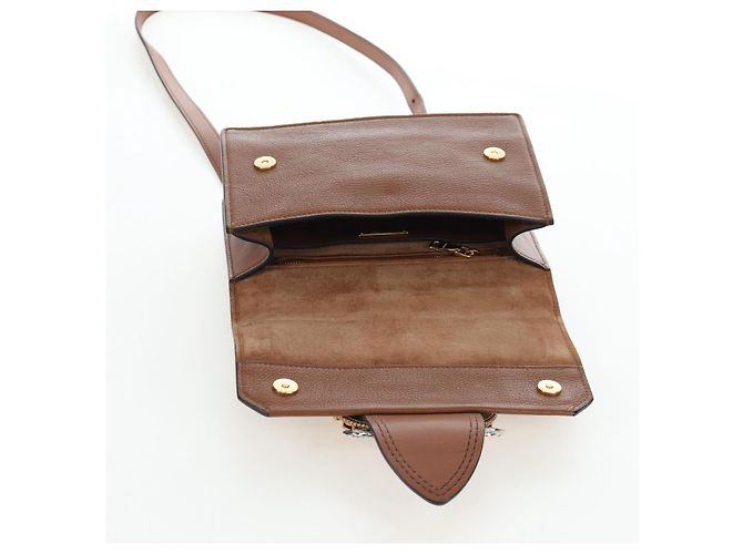 Borsa a tracolla Miu Miu in pelle marrone oro Auth 206727M D'oro - vista 24