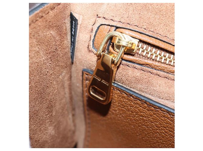 Borsa a tracolla Miu Miu in pelle marrone oro Auth 206727M D'oro - vista 29