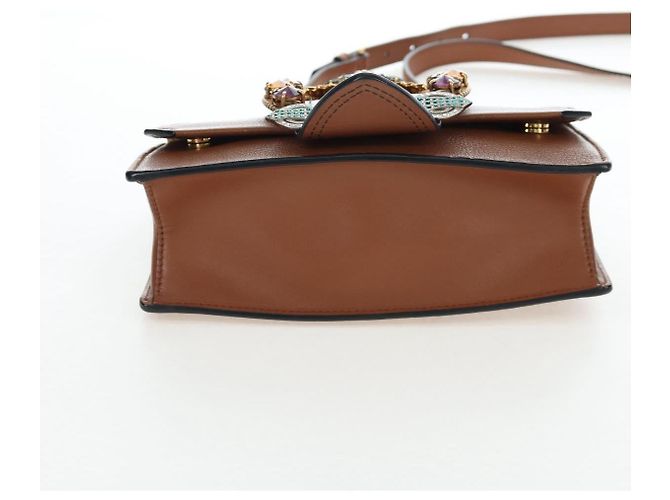 Borsa a tracolla Miu Miu in pelle marrone oro Auth 206727M D'oro - vista 5