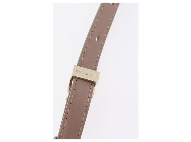Bulgari Borsa BVLGARI Duet in pelle 2way Beige Gold Auth hk4163A D'oro - vista 16
