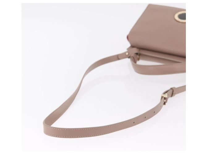 Bulgari Borsa BVLGARI Duet in pelle 2way Beige Gold Auth hk4163A D'oro - vista 8