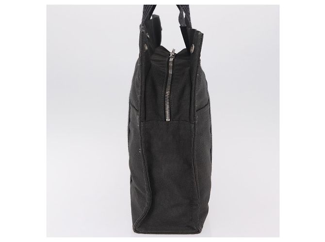 Hermès Borsa a mano HERMES Her Line MM Canvas Grigio Argento Auth 206892A Marrone - vista 4