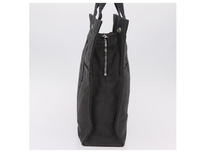 Hermès Borsa a mano HERMES Her Line MM Canvas Grigio Argento Auth 206892A Marrone - vista 5