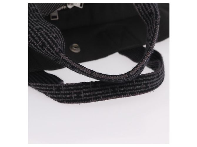 Hermès Borsa a mano HERMES Her Line MM Canvas Grigio Argento Auth 206892A Marrone - vista 9