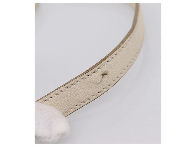 Borsa a tracolla Salvatore Ferragamo Vala in pelle 2way Ivory Gold Tone Auth 207588 Crudo - vista 10