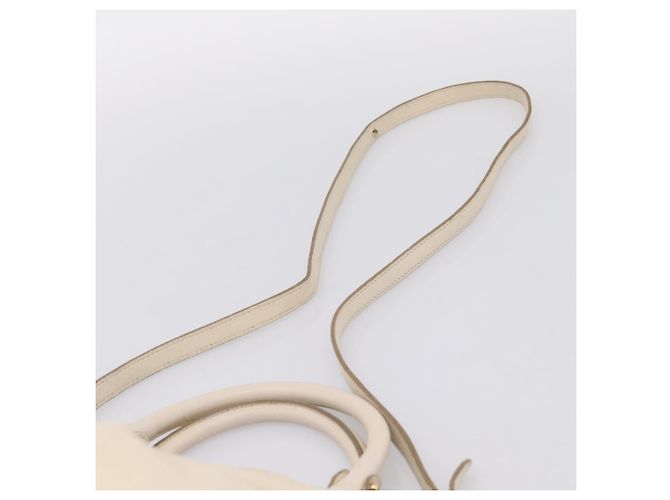 Borsa a tracolla Salvatore Ferragamo Vala in pelle 2way Ivory Gold Tone Auth 207588 Crudo - vista 16