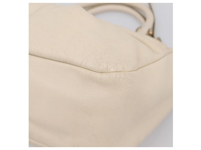 Borsa a tracolla Salvatore Ferragamo Vala in pelle 2way Ivory Gold Tone Auth 207588 Crudo - vista 18