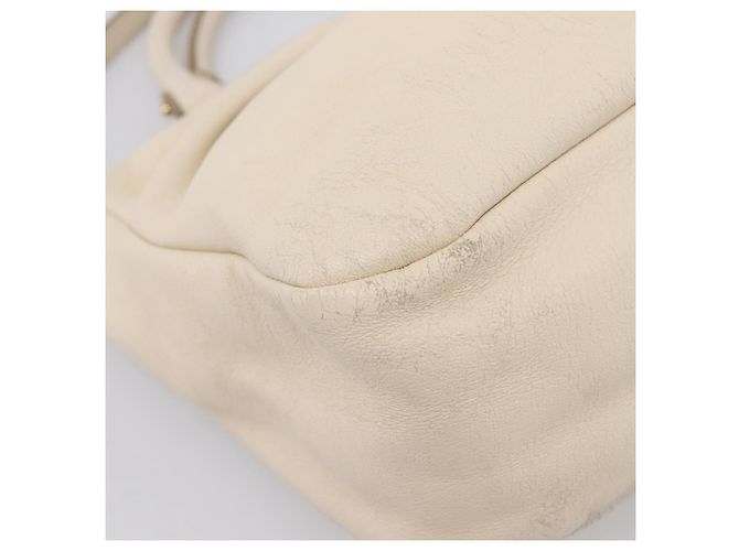 Borsa a tracolla Salvatore Ferragamo Vala in pelle 2way Ivory Gold Tone Auth 207588 Crudo - vista 19