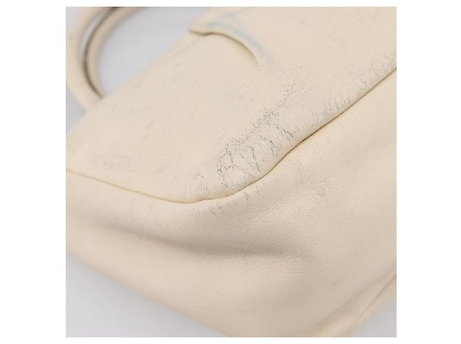 Borsa a tracolla Salvatore Ferragamo Vala in pelle 2way Ivory Gold Tone Auth 207588 Crudo - vista 21