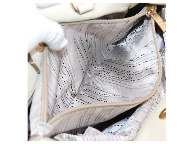Borsa a tracolla Salvatore Ferragamo Vala in pelle 2way Ivory Gold Tone Auth 207588 Crudo - vista 29