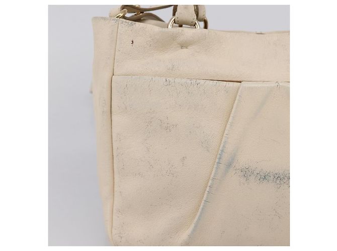 Borsa a tracolla Salvatore Ferragamo Vala in pelle 2way Ivory Gold Tone Auth 207588 Crudo - vista 3