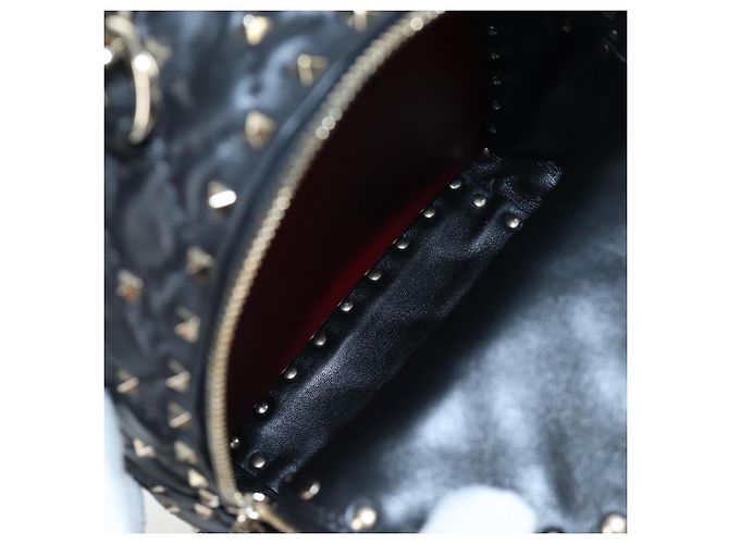 Zaino Valentino Rock Studs in pelle nera e oro autentico 206755V Nero D'oro - vista 11