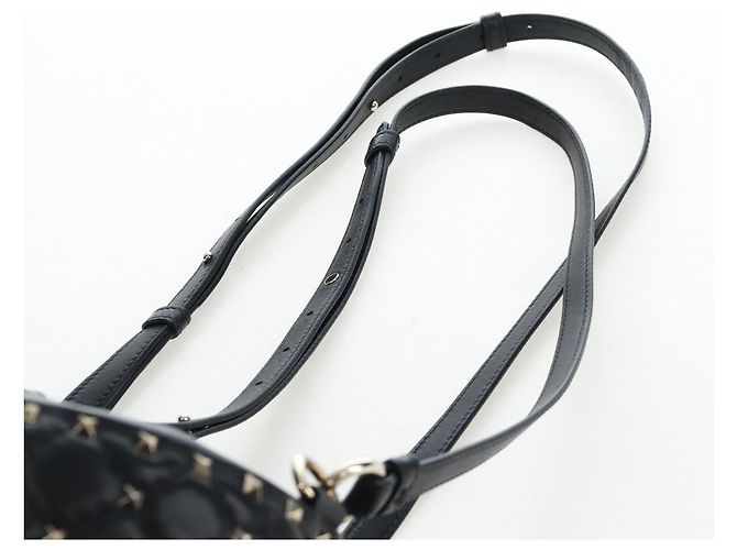 Zaino Valentino Rock Studs in pelle nera e oro autentico 206755V Nero D'oro - vista 16
