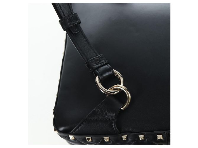 Zaino Valentino Rock Studs in pelle nera e oro autentico 206755V Nero D'oro - vista 17