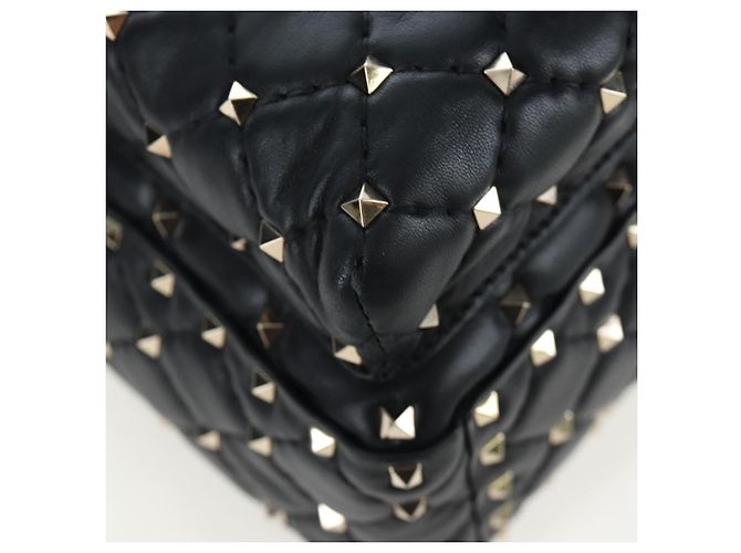 Zaino Valentino Rock Studs in pelle nera e oro autentico 206755V Nero D'oro - vista 18