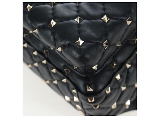 Zaino Valentino Rock Studs in pelle nera e oro autentico 206755V Nero D'oro - vista 19