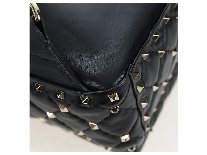 Zaino Valentino Rock Studs in pelle nera e oro autentico 206755V Nero D'oro - vista 20