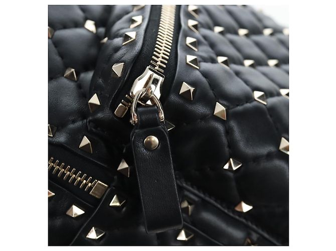 Zaino Valentino Rock Studs in pelle nera e oro autentico 206755V Nero D'oro - vista 22