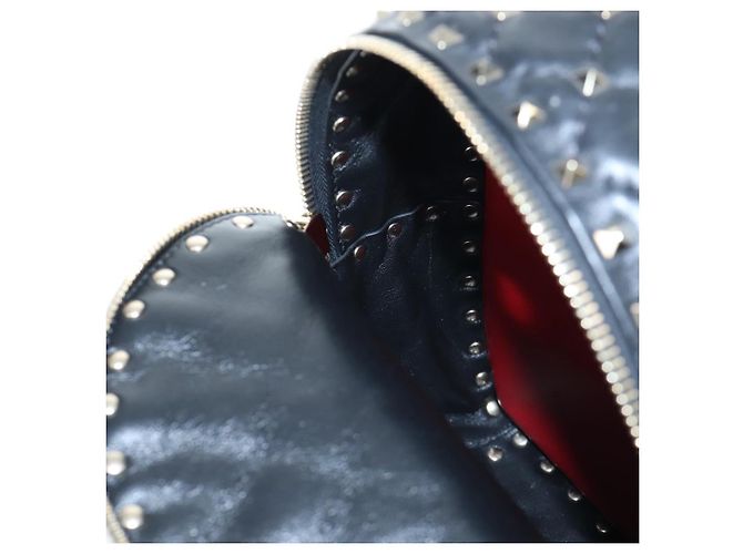 Zaino Valentino Rock Studs in pelle nera e oro autentico 206755V Nero D'oro - vista 27