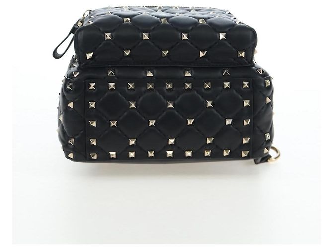 Zaino Valentino Rock Studs in pelle nera e oro autentico 206755V Nero D'oro - vista 5