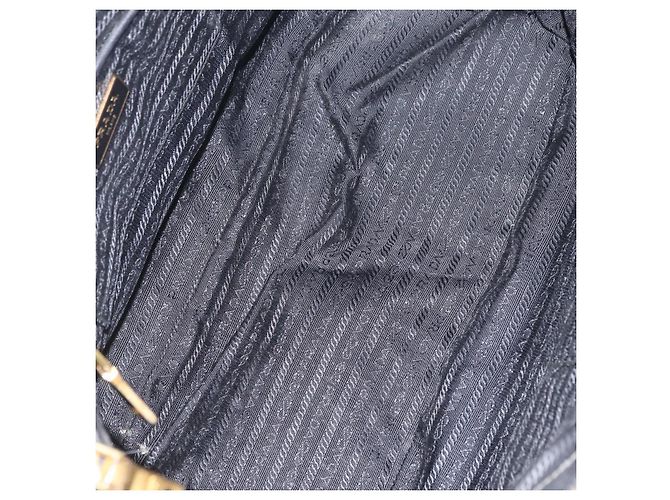 Borsa a mano PRADA Galleria in pelle Safiano Nero Oro Auth 205439 D'oro - vista 10
