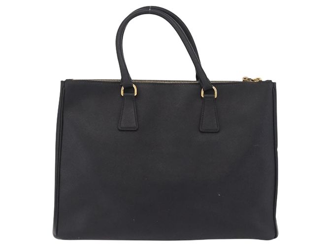 Borsa a mano PRADA Galleria in pelle Safiano Nero Oro Auth 205439 D'oro - vista 2