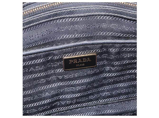 Borsa a mano PRADA Galleria in pelle Safiano Nero Oro Auth 205439 D'oro - vista 22