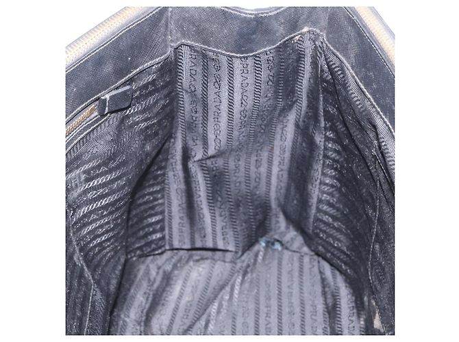 Borsa a mano PRADA Galleria in pelle Safiano Nero Oro Auth 205439 D'oro - vista 23