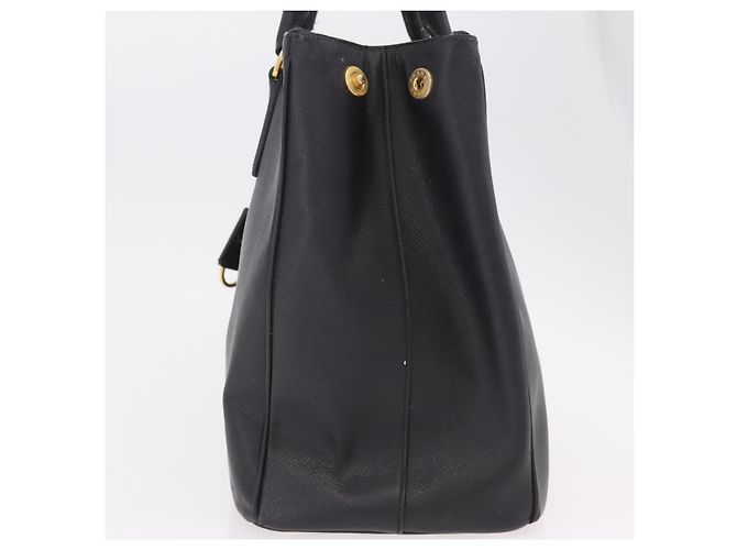 Borsa a mano PRADA Galleria in pelle Safiano Nero Oro Auth 205439 D'oro - vista 4