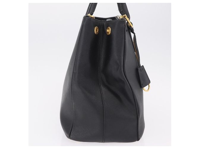 Borsa a mano PRADA Galleria in pelle Safiano Nero Oro Auth 205439 D'oro - vista 5