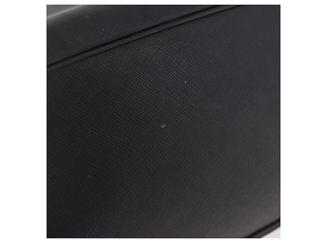 Borsa a mano PRADA Galleria in pelle Safiano Nero Oro Auth 205439 D'oro - vista 7