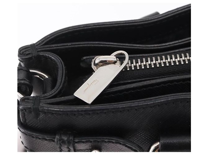 Borsa Salvatore Ferragamo Gancini in pelle 2way Nero Argento Auth ka6483A - vista 10