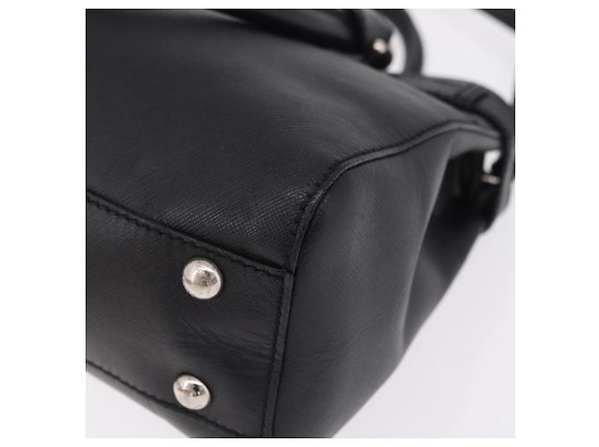 Borsa Salvatore Ferragamo Gancini in pelle 2way Nero Argento Auth ka6483A - vista 18