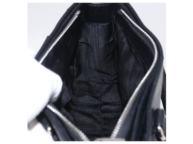 Borsa Salvatore Ferragamo Gancini in pelle 2way Nero Argento Auth ka6483A - vista 23