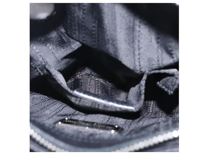 Borsa Salvatore Ferragamo Gancini in pelle 2way Nero Argento Auth ka6483A - vista 24