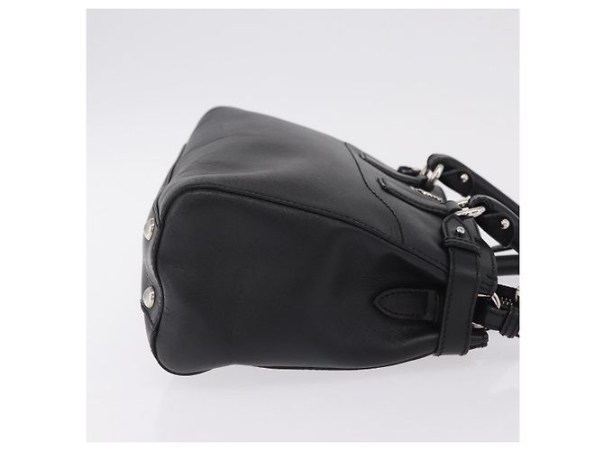 Borsa Salvatore Ferragamo Gancini in pelle 2way Nero Argento Auth ka6483A - vista 3